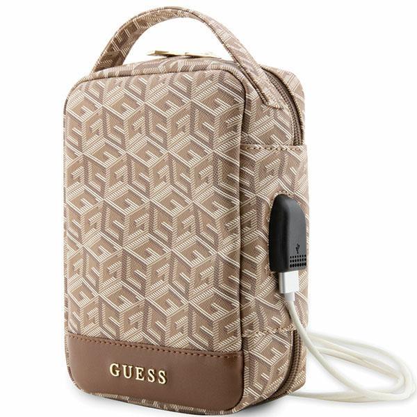 Bolsa Guess GCube Stripes - castanho