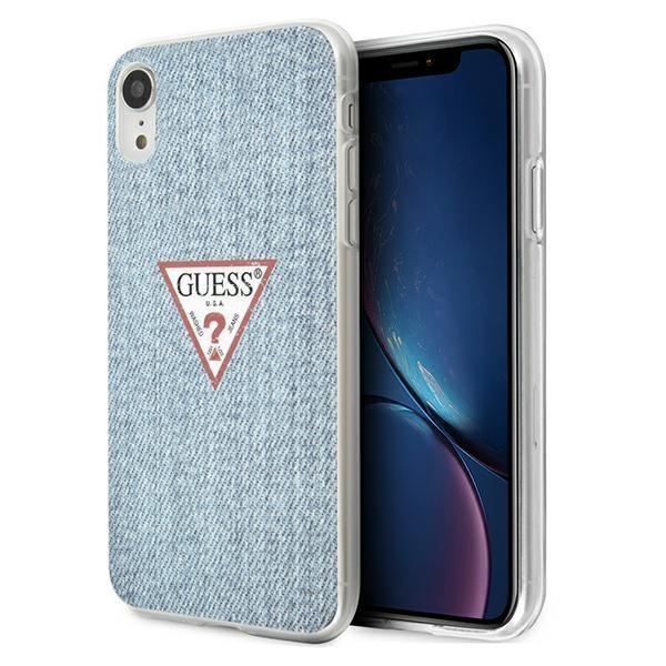 Capa rígida azul claro/azul para iPhone Xr da Coleção Jeans, modelo GUHCI61PCUJULLB.