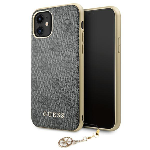 Capa Guess 4G Charms Collection para iPhone 11 / Xr - cinza