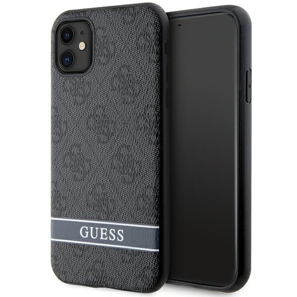 Capa Guess 4G Stripes para iPhone 11 / Xr - cinza