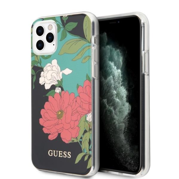 Capa Guess N.1 Flower Collection para iPhone 11 Pro - preta