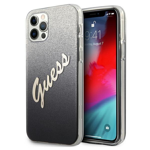 Capa Guess Metal Logo Script para iPhone 12 / iPhone 12 Pro - verde
