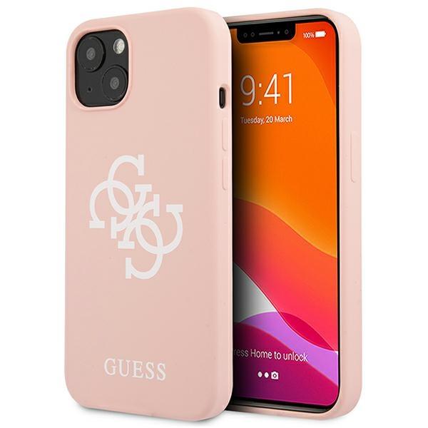 Capa Guess de Silicone com Logo 4G para iPhone 13 mini - rosa