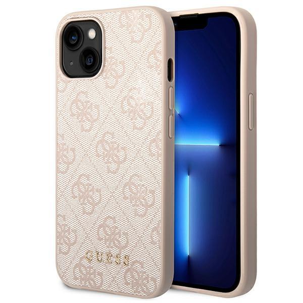 Capa Guess 4G Metal Gold Logo para iPhone 14 Plus - rosa