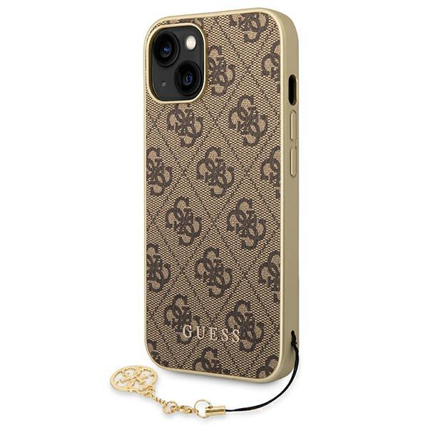 Capa Guess 4G Charms Collection para iPhone 14 Plus - castanho
