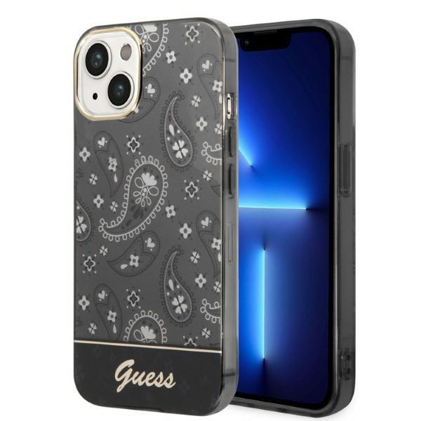 Capa Guess Bandana Paisley para iPhone 14 Plus - preta