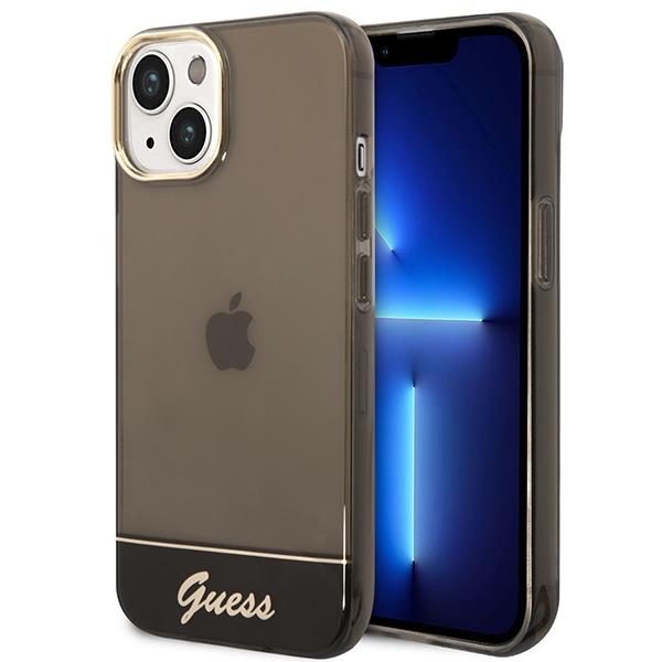 Capa Guess Translucent para iPhone 14 Plus - preta