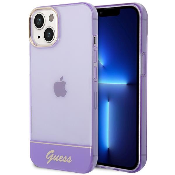 Capa Guess Translucent para iPhone 14 Plus - roxa