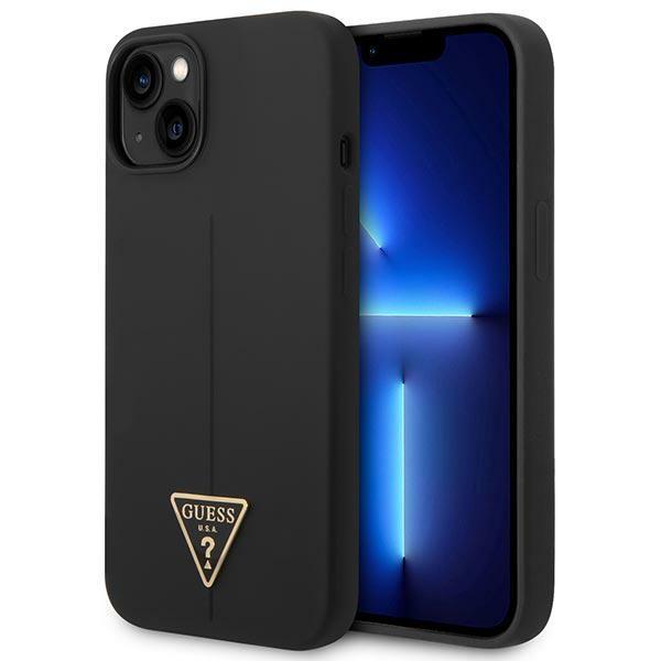 Etui Guess Silicone Triangle para iPhone 14 Plus - preto