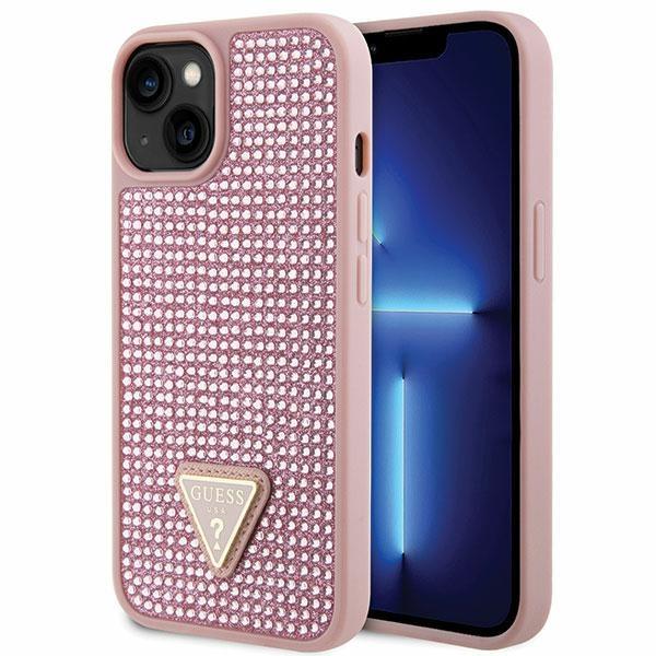 Capa Guess Rhinestone Triangle para iPhone 14 - rosa