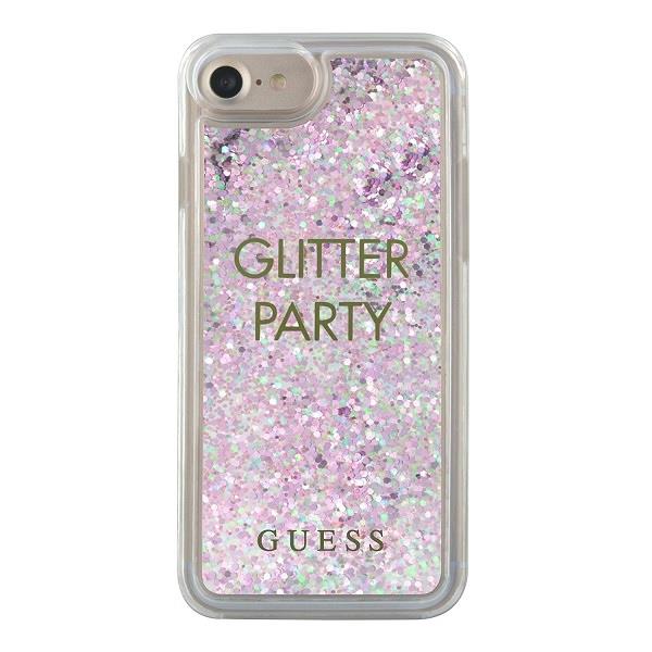 Capa Guess Liquid Glitter Party para iPhone 6 / 7 / 8 / SE 2020 / SE 2022 - azul