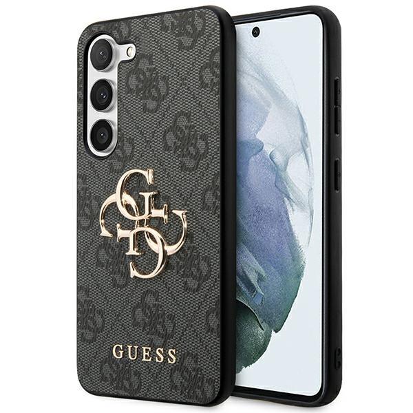 Capa Guess 4G com Logo Metálico Grande para Samsung Galaxy S23 FE - cinza