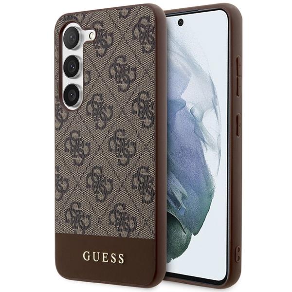 Capa Guess 4G Stripe Collection para Samsung Galaxy S23+ - castanho