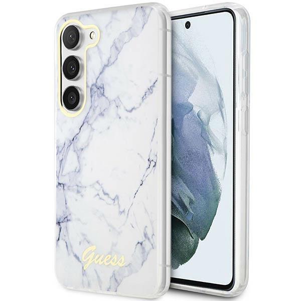 Capa Guess Marble Collection para Samsung Galaxy S23 - branca