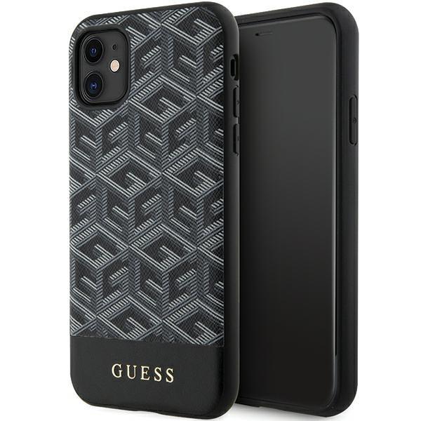 Capa Guess GCube Stripes MagSafe para iPhone 11 / Xr - preta