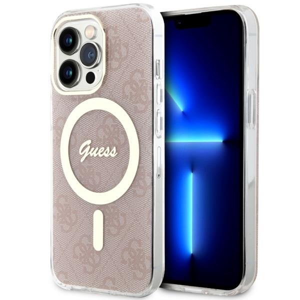 Capa Guess 4G MagSafe para iPhone 13 Pro / iPhone 13 - rosa