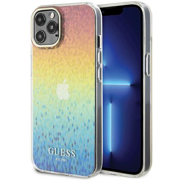 Capa Guess IML Faceted Mirror Disco Iridescente para iPhone 12/12 Pro - multicolorida