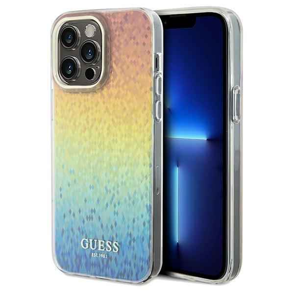 Capa Guess IML Faceted Mirror Disco Iridescente para iPhone 13 Pro Max - multicolorida