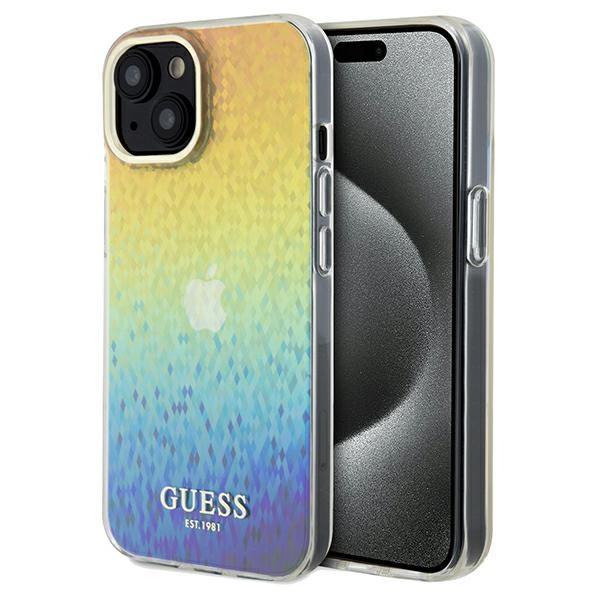 Capa Guess IML Faceted Mirror Disco Iridescente para iPhone 14 / 15 / 13 - multicolorida