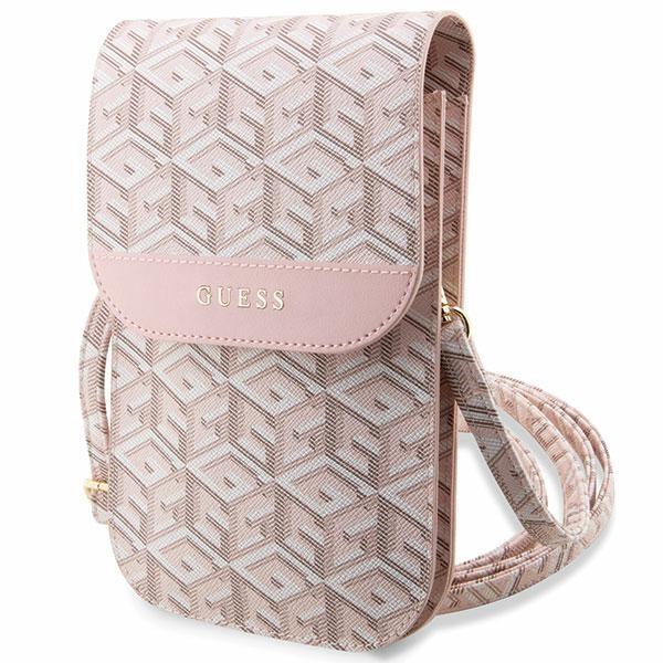 Bolsa Guess GCube Stripes - rosa