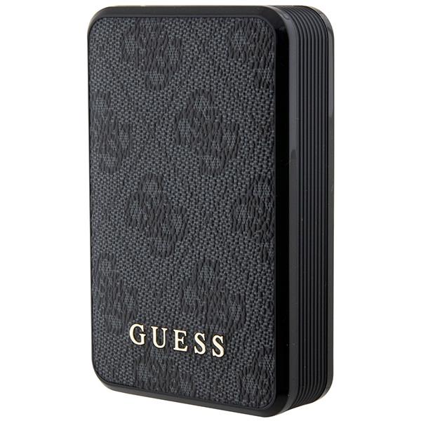 Powerbank Guess 4G Leather Metal Logo 18W 10000mAh - preto