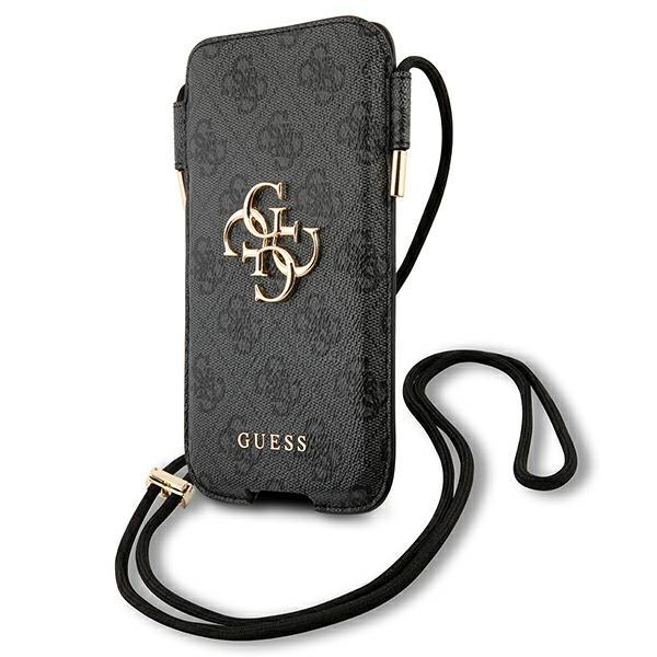 Bolsa Guess 4G Metal Logo - cinza