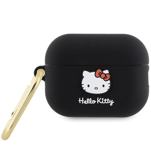 Capa Hello Kitty Silicone 3D Cabeça da Kitty para AirPods Pro 2 (2022/2023) - preta