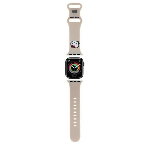 Pulseira Hello Kitty de Silicone com Cabeça da Kitty para Apple Watch 38/40/41mm - bege