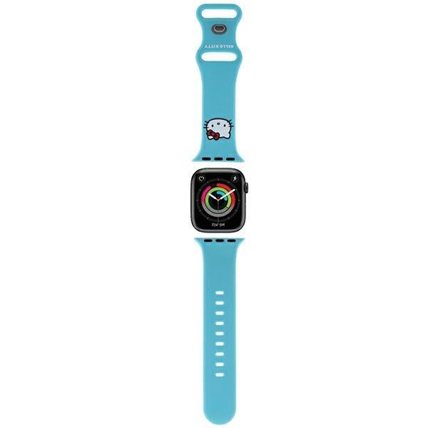 Pulseira Hello Kitty de Silicone com Cabeça da Kitty para Apple Watch 38/40/41mm - azul