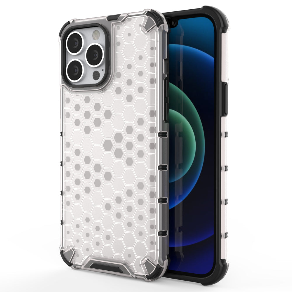 Capa protetora Honeycomb com moldura de gel para iPhone 13 Pro Max transparente