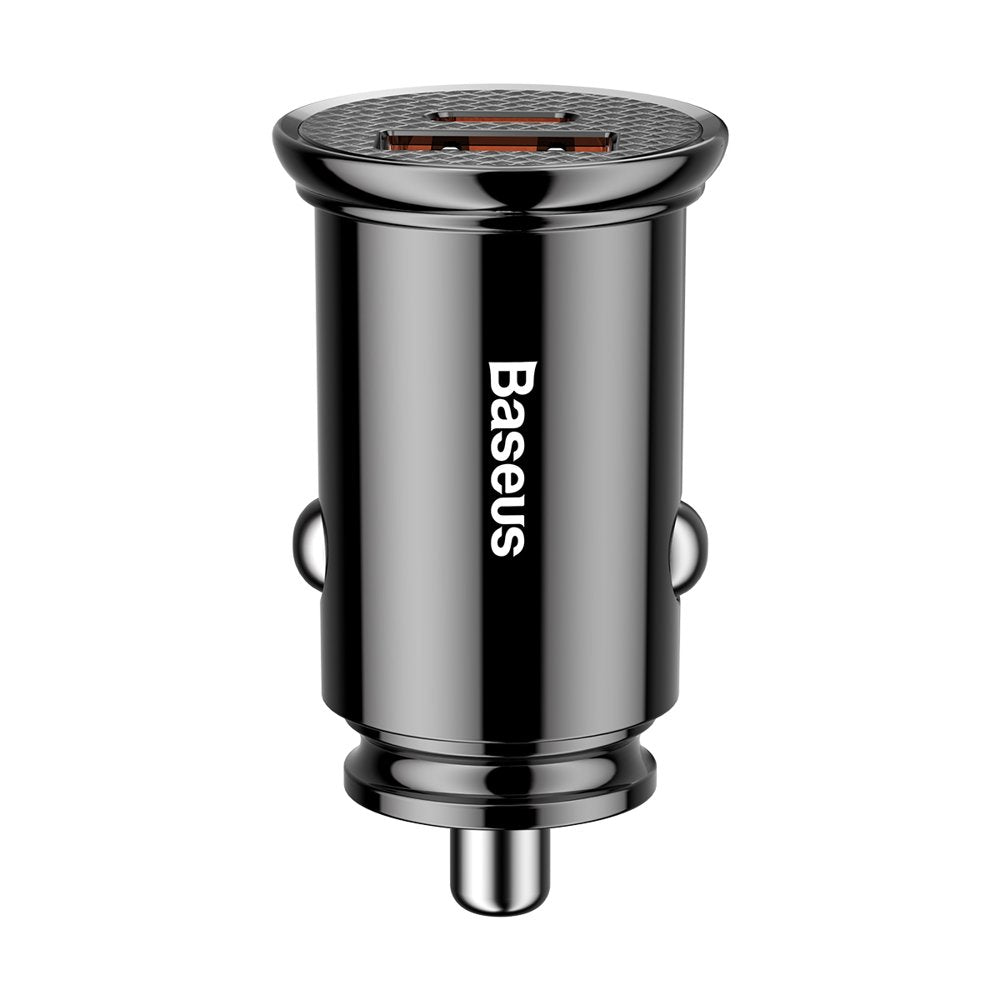 Baseus Circular carregador inteligente de carro 2x USB QC3.0 Quick Charge 3.0 SCP AFC 30W preto (CCALL-YD01)