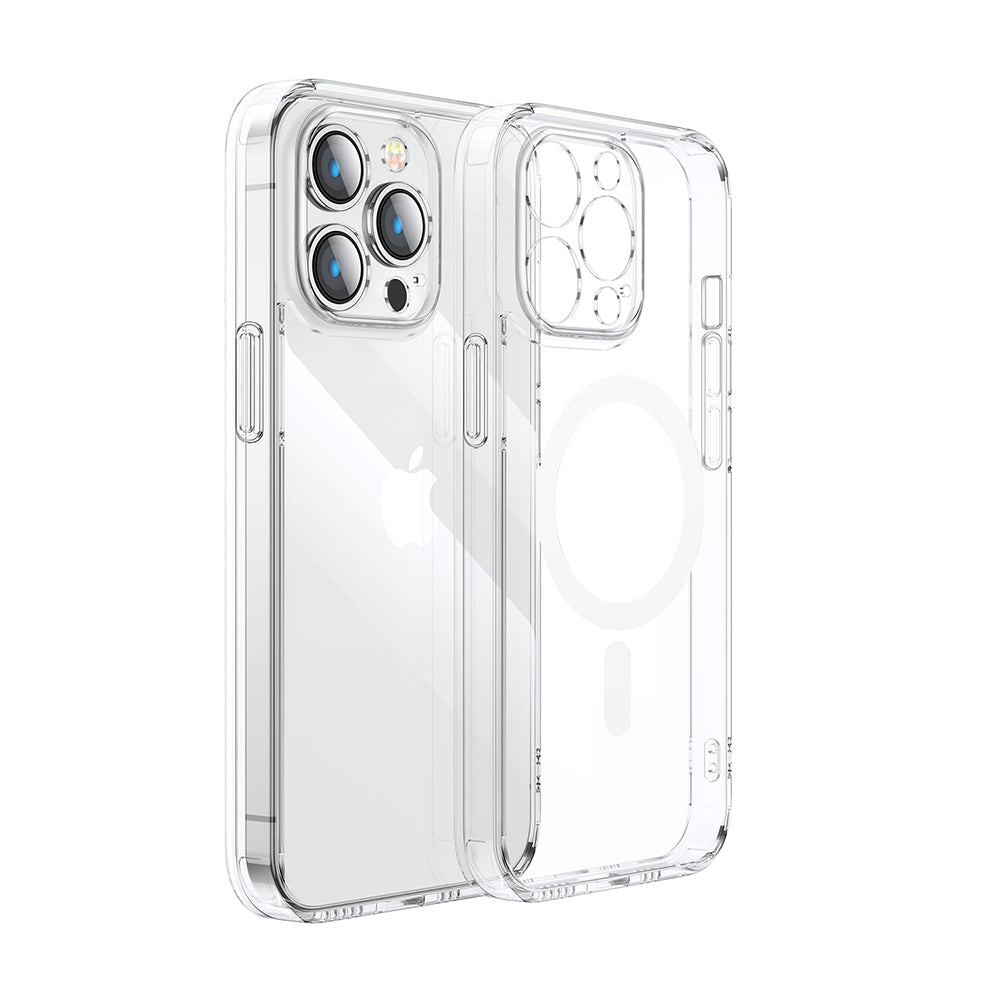 Caso Magnético Joyroom 14D, capa magnética compatível com MagSafe para iPhone 14, transparente (JR-14D5)
