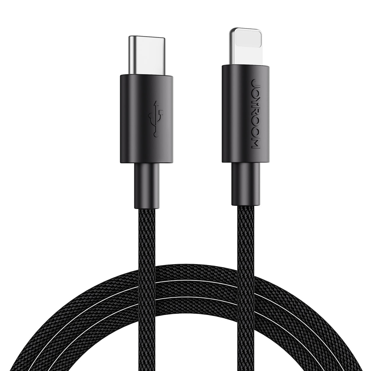 Cabo USB resistente Joyroom Tipo C para Lightning para carregamento rápido / transmissão de dados 20W 2m preto (S-2024M13)