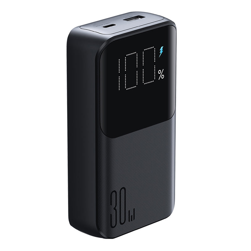 Mini powerbank Joyroom JR-PBC07 20000mAh 30W com cabos USB-C e Lightning - preto