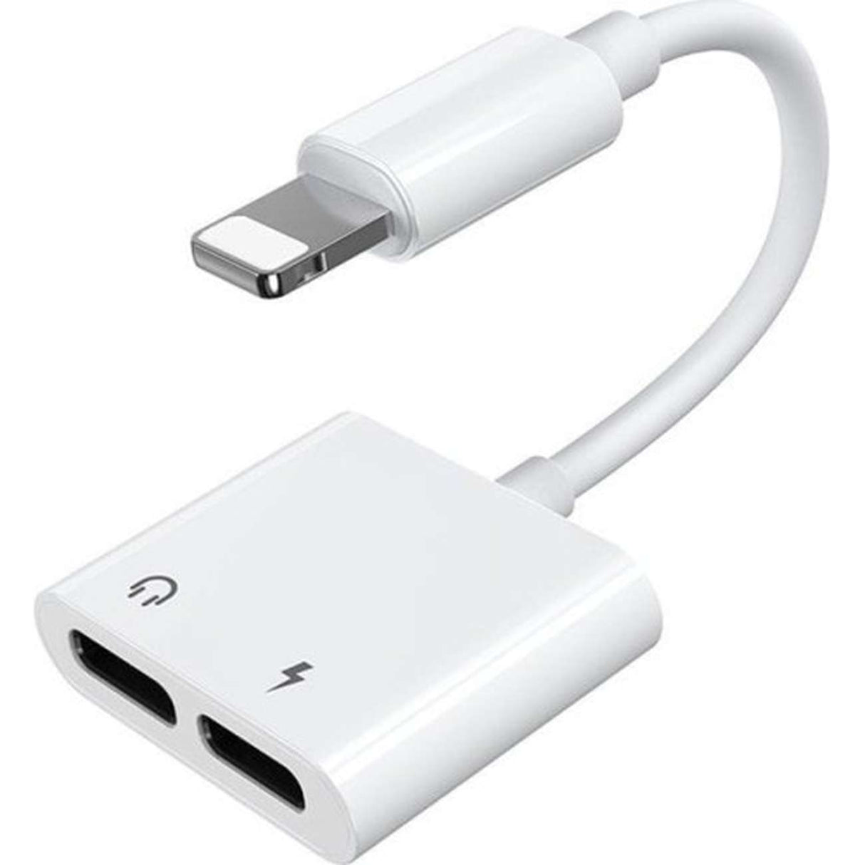 Adaptador Joyroom divisor de fone de ouvido Lightning para 2x Lightning branco (S-Y104)