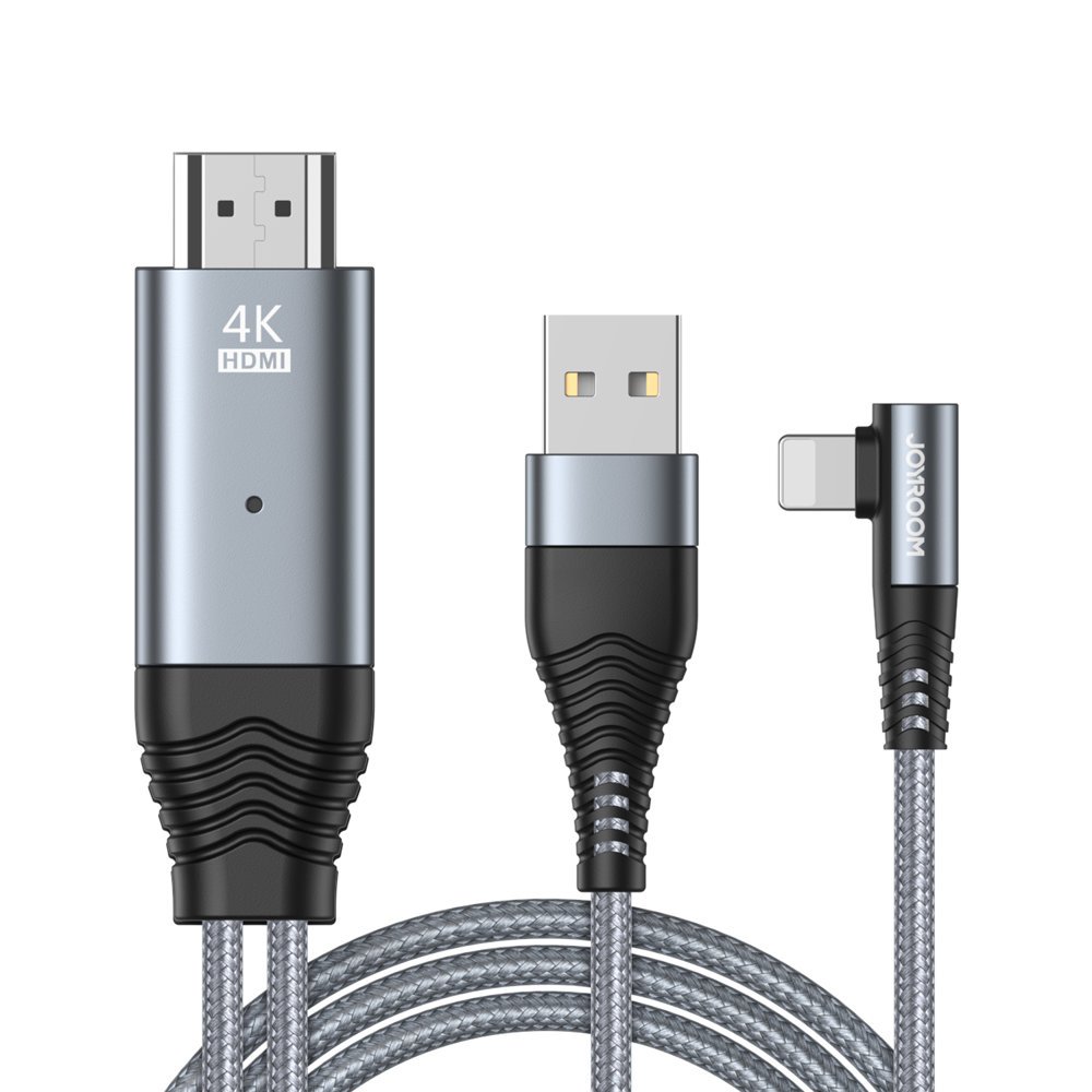 Cabo Joyroom SY-35L1 Lightning para HDMI 4K 60Hz - cinza