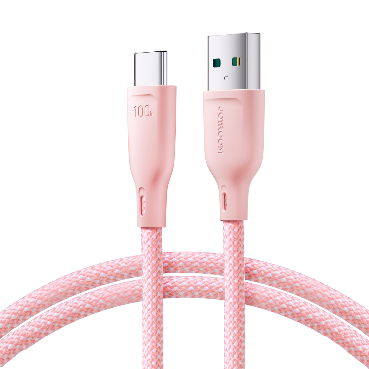 Cabo Joyroom Série Multi-Cor SA34-AC6 USB-A / USB-C 100W transferência rápida 1m - rosa