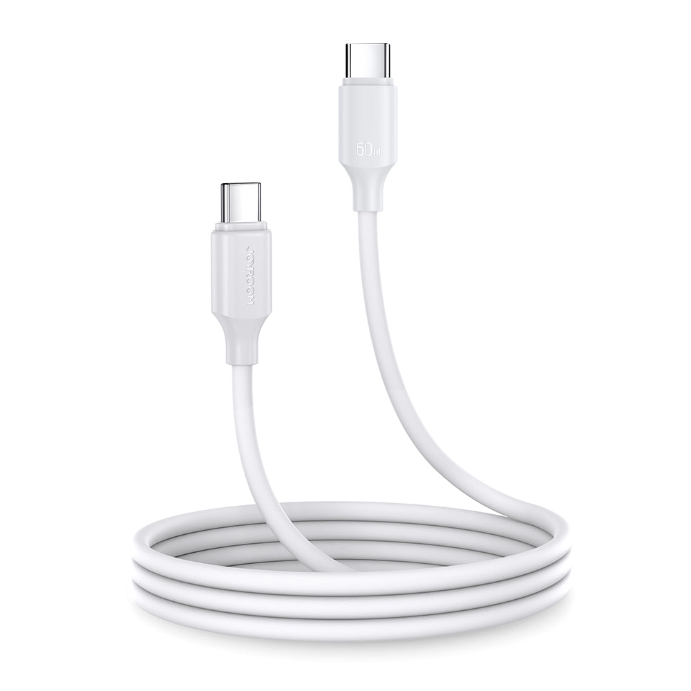 Cabo Joyroom S-CC060A9 USB-C para USB-C 60W 3A 480Mb/s 1m - branco