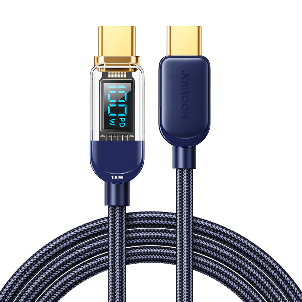 Cabo Joyroom S-CC100A4 USB-C para USB-C 100W 480Mb/s 1,2m - azul