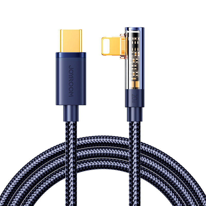 Cabo Joyroom S-CL020A6 Lightning angular - USB-C para carregamento rápido e transferência de 20W 1,2 m - azul