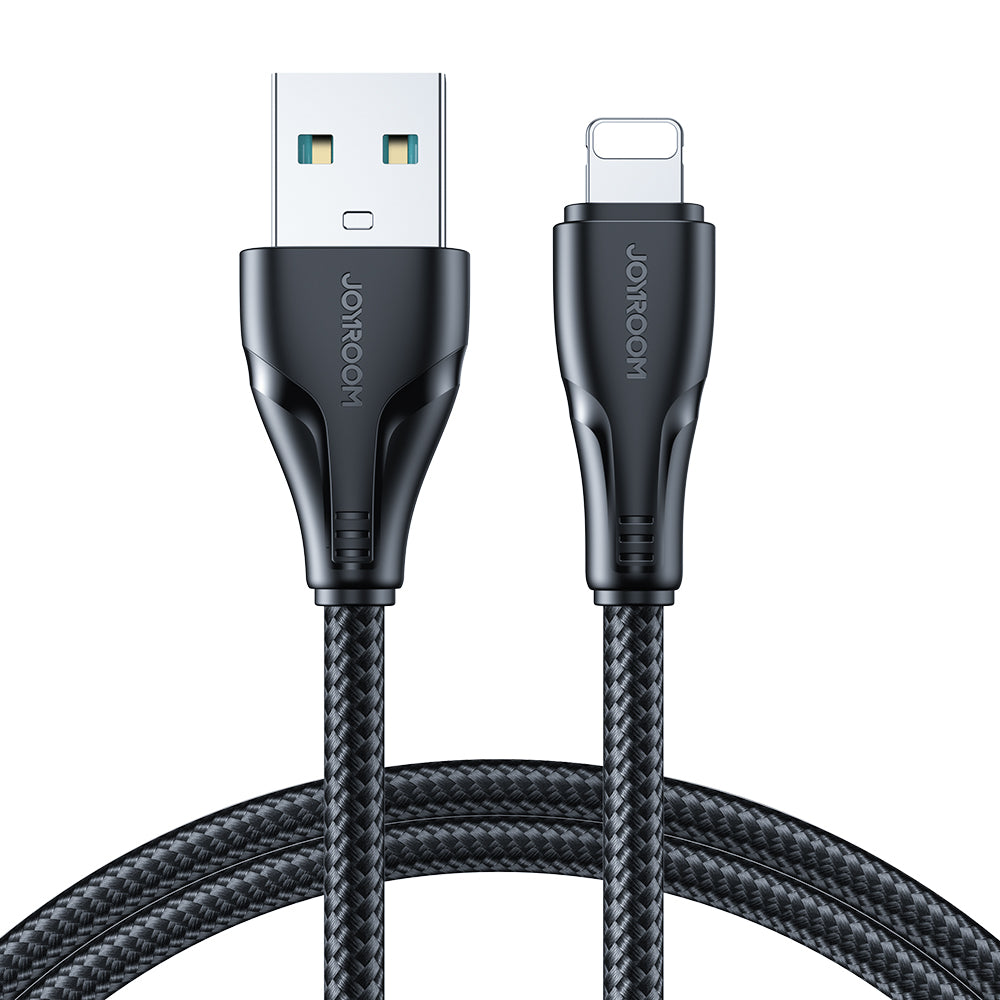 Cabo USB - Lightning 2.4A da Joyroom, série Surpass, 2 metros, preto (S-UL012A11)