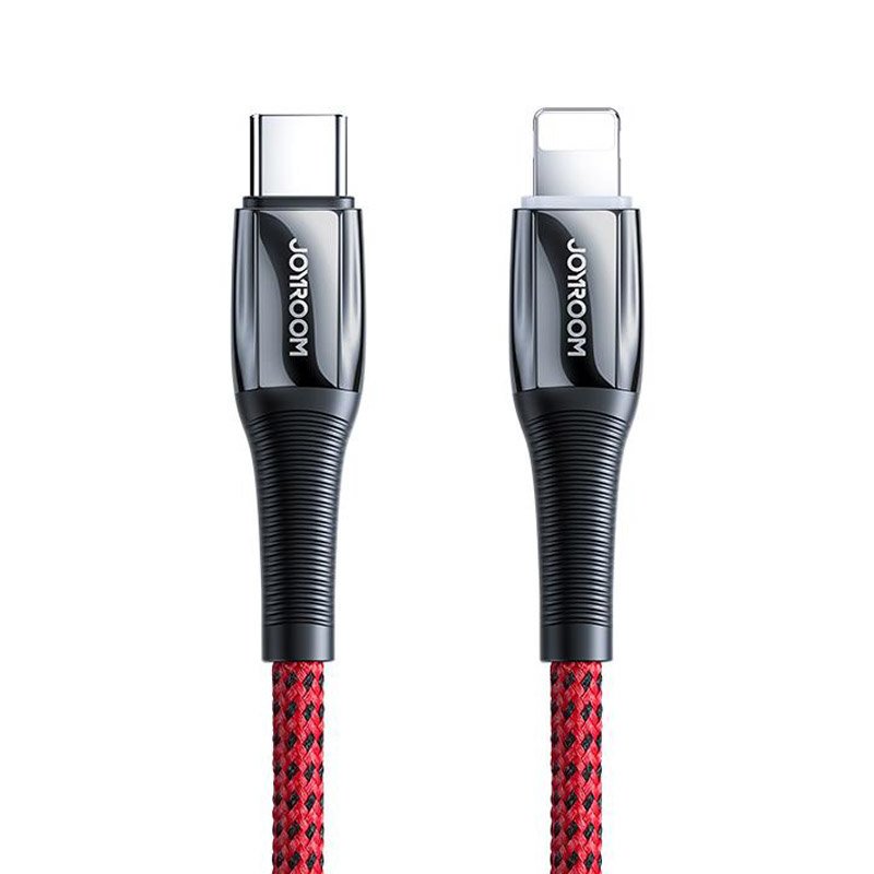 Cabo Joyroom USB Tipo C para Lightning Power Delivery 20W 2,4A 1,2m vermelho (S-1224K2 Red)
