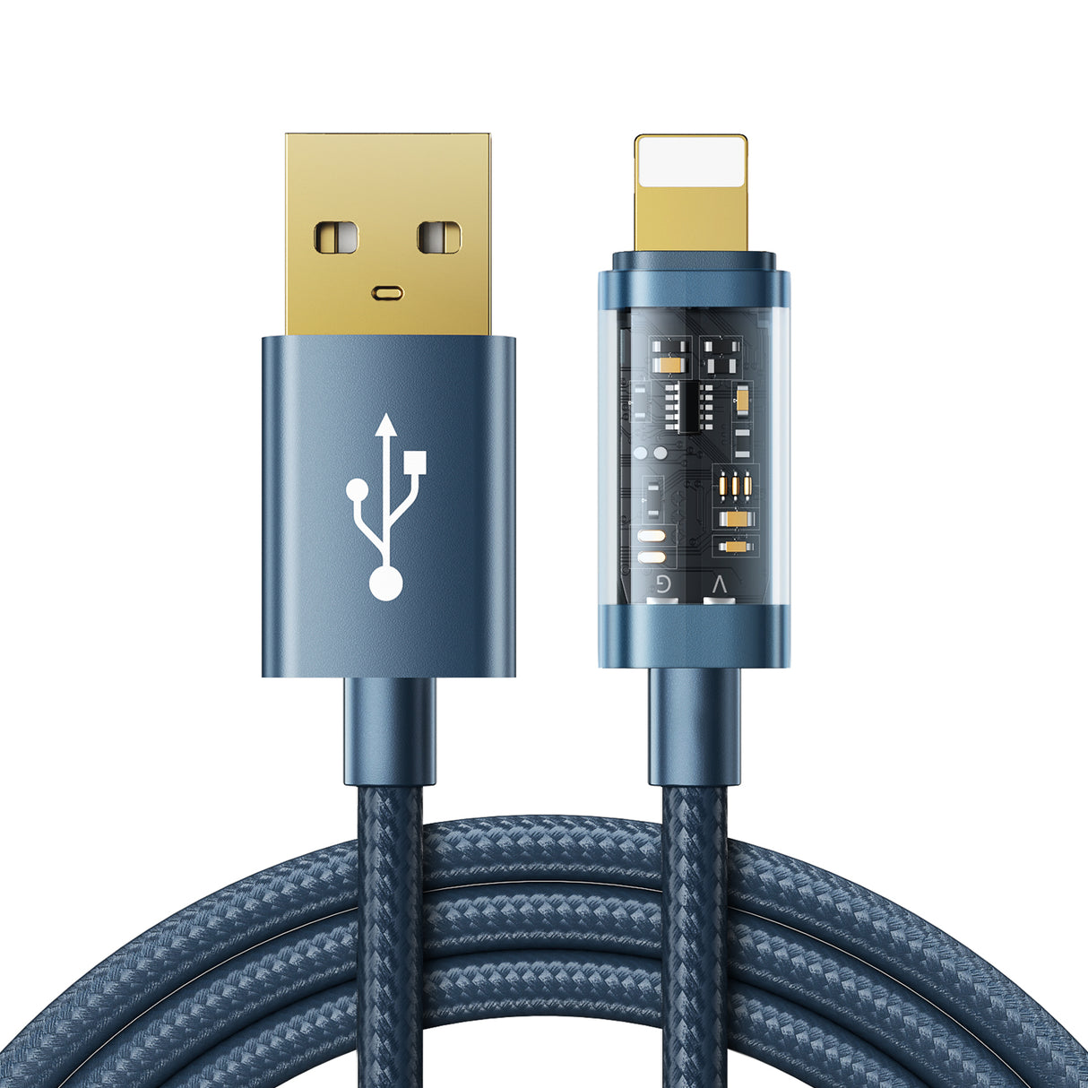 Cabo USB - Lightning Joyroom para carregamento / transmissão de dados 2,4A 20W 1,2m azul (S-UL012A12)