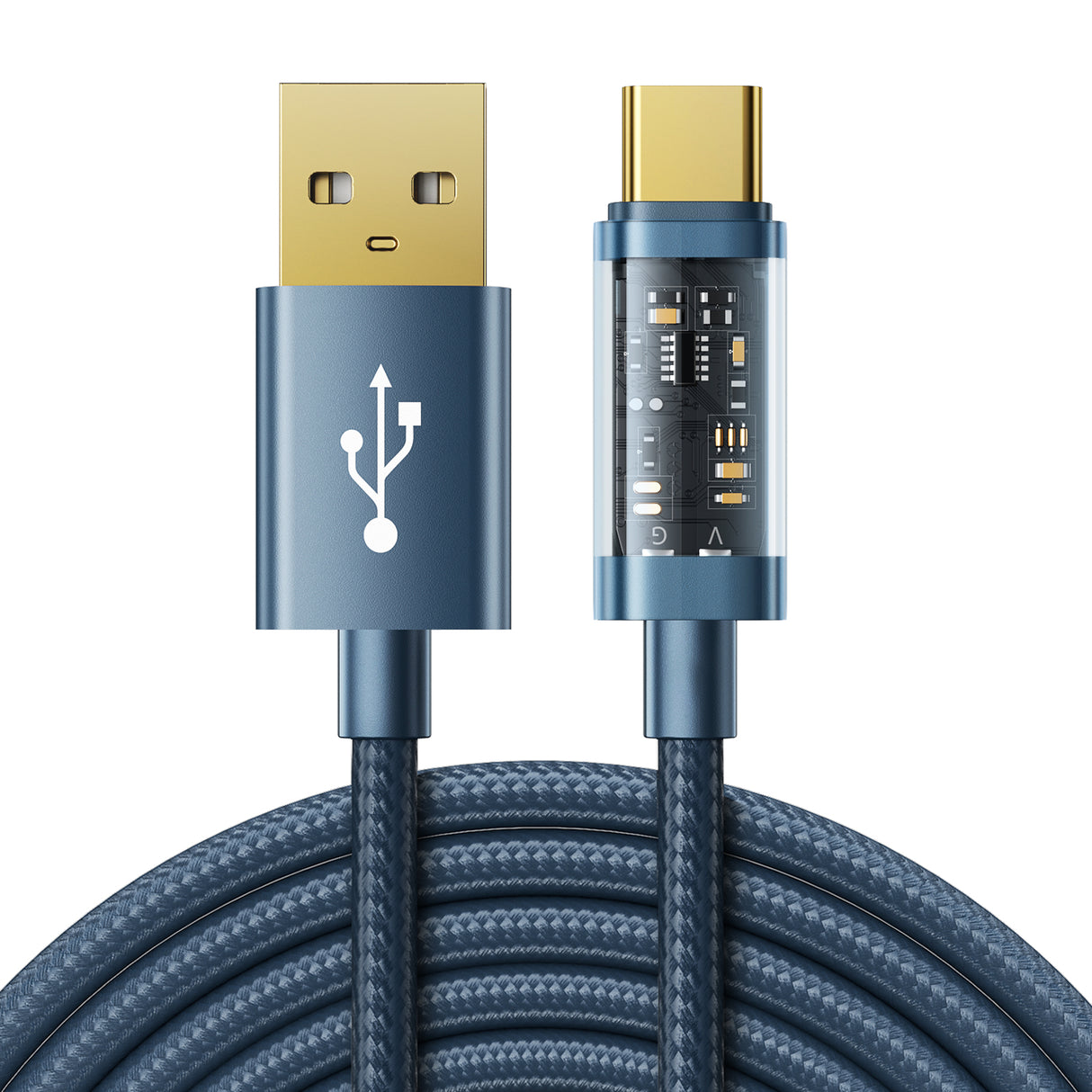 Cabo USB Joyroom - USB Tipo C para carregamento / transmissão de dados 3A 2m azul (S-UC027A20)