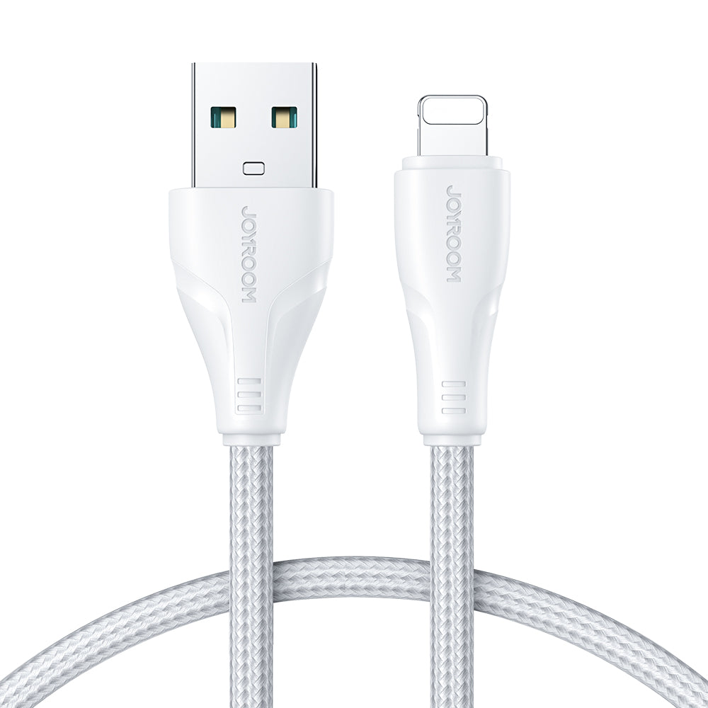 Cabo USB - Lightning 2.4A da Joyroom, série Surpass, 1,2 m, branco (S-UL012A11)