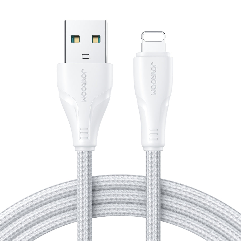 Cabo USB - Lightning 2.4A da Joyroom, série Surpass, 3 metros, branco (S-UL012A11)
