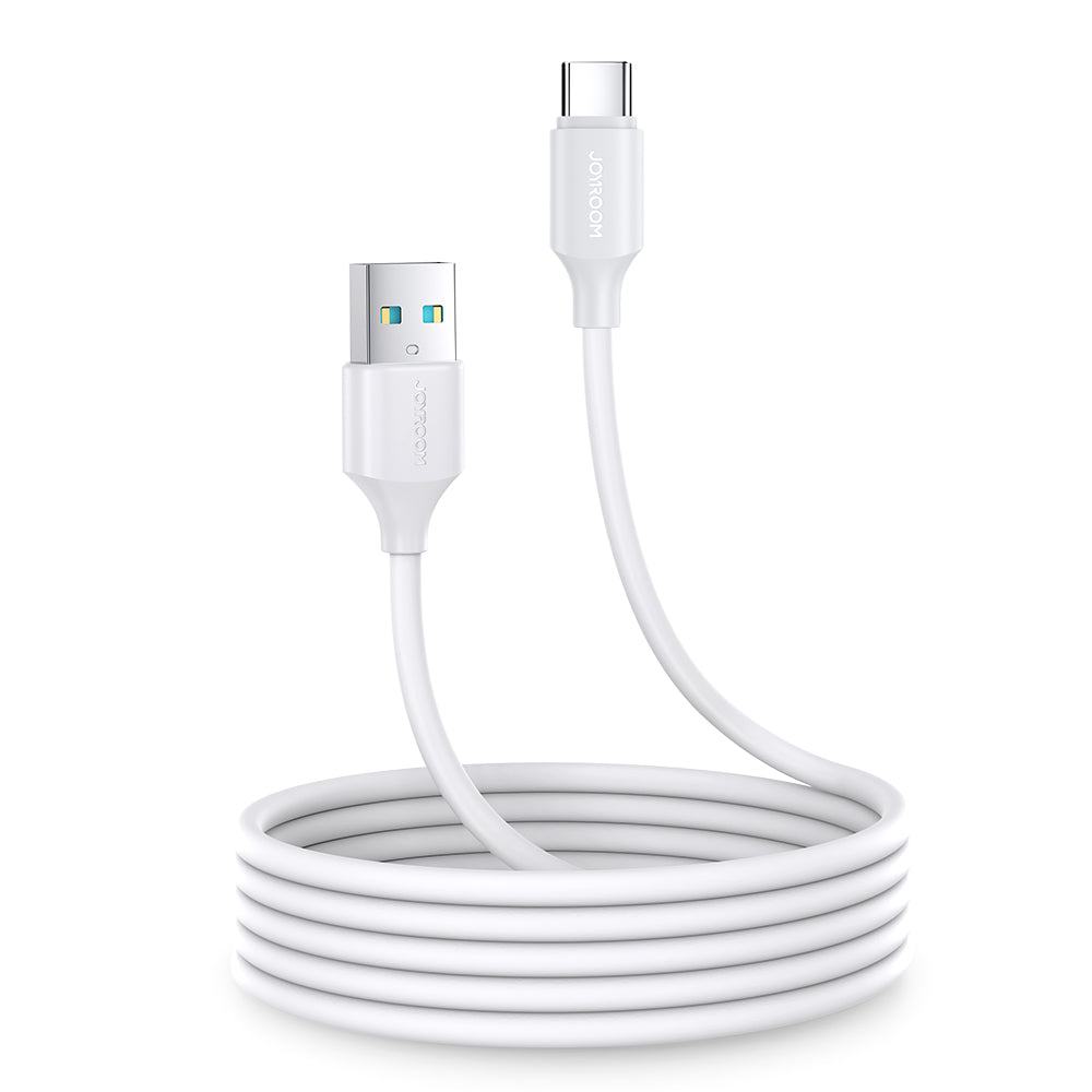 Cabo Joyroom para carregamento / transmissão de dados USB - USB Tipo C 3A 2m branco (S-UC027A9)