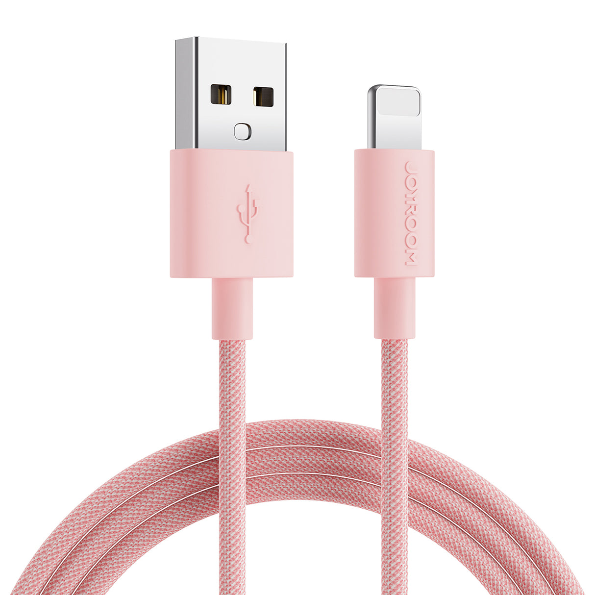Cabo Joyroom S-2030M13 com conectores Lightning e USB-A de 2 metros de comprimento - rosa