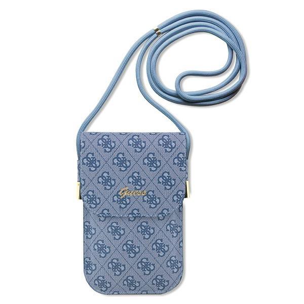 Bolsa Guess 4G Metal Script Logo - azul