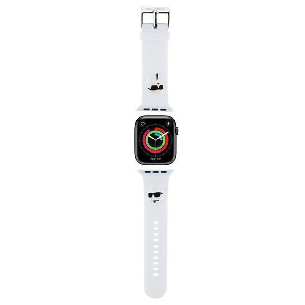 Pulseira Karl Lagerfeld 3D Rubber Karl&Choupette Heads para Apple Watch 38/40/41mm - branca